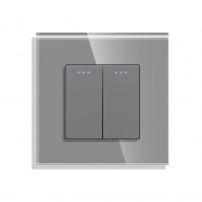 2-gang 2-way mechanical switch- GRAY