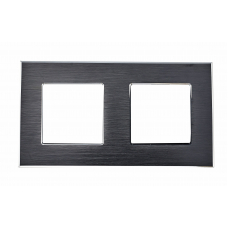 Solid Aluminum Double Frame 157*86mm- BLACK