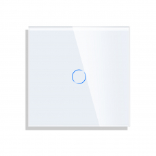 Touch Switch Glass Panel 1-gang, WHITE